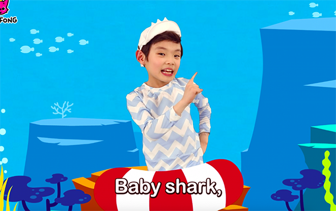 Baby Shark là một video của ứng dụng PinkFong (thuộc sở hữu của SmartStudy). Đây là một ứng dụng giáo dục dành cho trẻ em. Ảnh: FT
