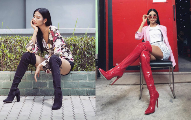 Mặc trời nóng như đổ lửa, Hoàng Thùy vẫn diện boot ở khắp muôn nơi, Á hậu chơi trội đây rồi! Ảnh 2