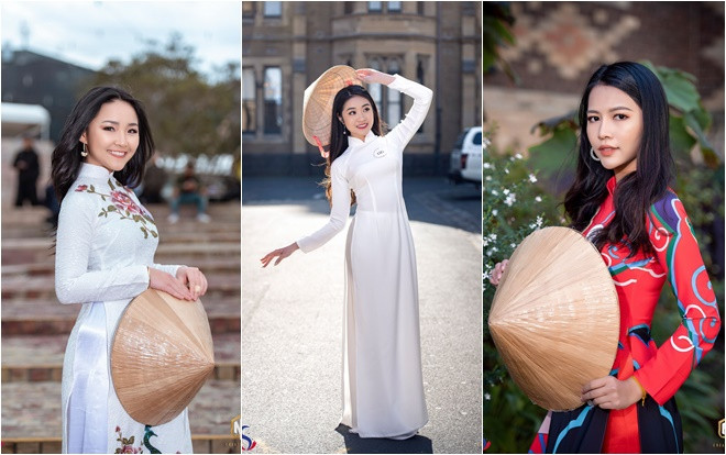 Dàn nữ sinh dự cuộc thi Hoa khôi tại Úc: Con gái Việt chỉ cần diện combo 'áo dài + xõa tóc' là 'auto xinh' Ảnh 2
