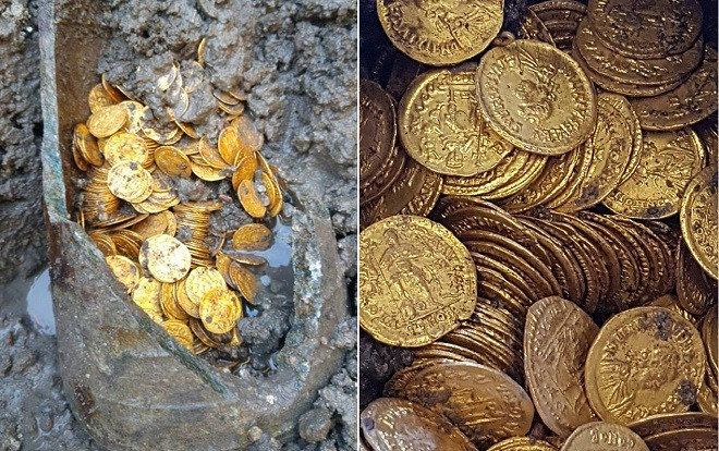 Dỡ nhà hát, phát hiện hàng trăm kg tiền vàng trị giá hàng triệu đô Ảnh 2