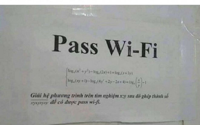 'Thách đố' người dùng wifi 'chùa' bằng loạt phương trình Toán học 'khó nhăn răng', chủ nhà khiến người xem lập tức bỏ ngay ý định ngồi giải Ảnh 2