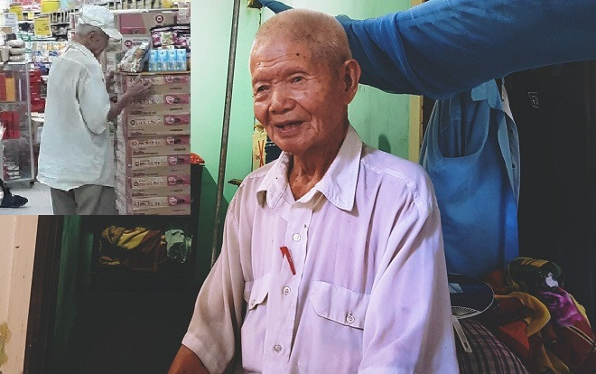 Phía sau bức ảnh cụ ông đợi mua cơm thanh lý 10.000 đồng: Cha già 90 tuổi chăm sóc con trai tàn tật Ảnh 2