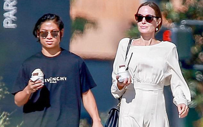 Đừng gọi Pax Thiên là cậu bé con, chàng trai 15 tuổi giờ trông mạnh mẽ, rắn rỏi bên mẹ Ảnh 2