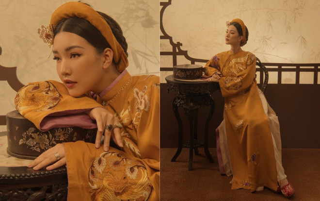 Nàng thơ xứ Huế Ngọc Trân một mình sắm vai thiện ác trong bộ hình đậm chất cung đấu với tà áo dài thướt tha Ảnh 2