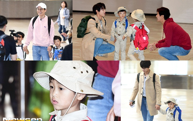 Choi Minho (SHINee) 'đóng vai' bố của Sian cùng Ko Seung Jae và bộ đôi Seo Eon - Seo Jun xuất hiện tại sân bay Ảnh 2