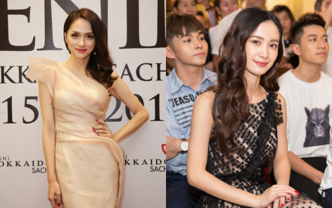 Hoa hậu Hương Giang xinh như đóa hồng đọ sắc cùng Jun Vũ ở sự kiện Ảnh 2