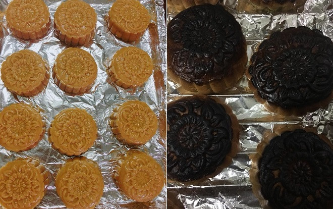 Hình ảnh bánh trung thu 'bóng đêm' chứng minh có những người chỉ ăn thôi đừng vào bếp! Ảnh 2