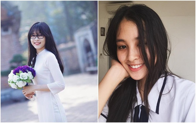 Đọ sắc thời đi học của tân Hoa hậu Trần Tiểu Vy và Á hậu Phương Nga: Ai xinh hơn khi diện áo dài trắng? Ảnh 2