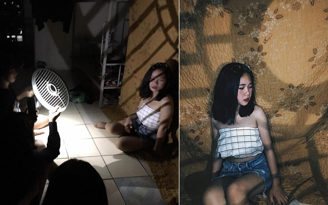 Đằng sau một bức ảnh sống ảo là cả ê kíp 'tần tảo' nào lồng quạt, cành nhãn và đèn flash đủ cả! Ảnh 2