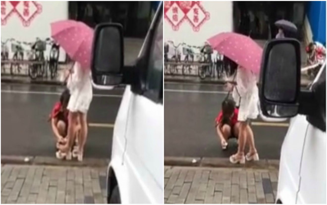 Cô gái bắt mẹ cúi xuống lau giày giữa trời mưa bị dân mạng 'ném đá' dữ dội Ảnh 2