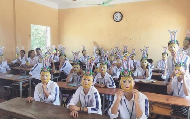 Cả lớp cùng đeo mặt nạ Tề Thiên Đại Thánh đón Trung thu, dân mạng đồng loạt khen ngợi 'ôi, lớp người ta' Ảnh 2