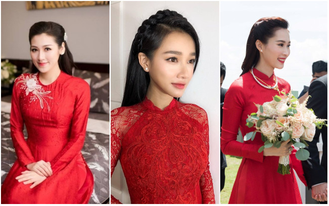 Nhã Phương nối bước Đặng Thu Thảo, Tú Anh chọn áo dài đỏ rực mong cầu may mắn trong hôn nhân Ảnh 2