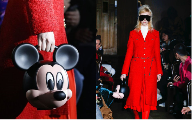 Hết mang rồng, đầu nhân tạo lên sàn diễn, nhà mốt Ý nổi tiếng đổi gu mang chuột Mickey sải bước catwalk Ảnh 2