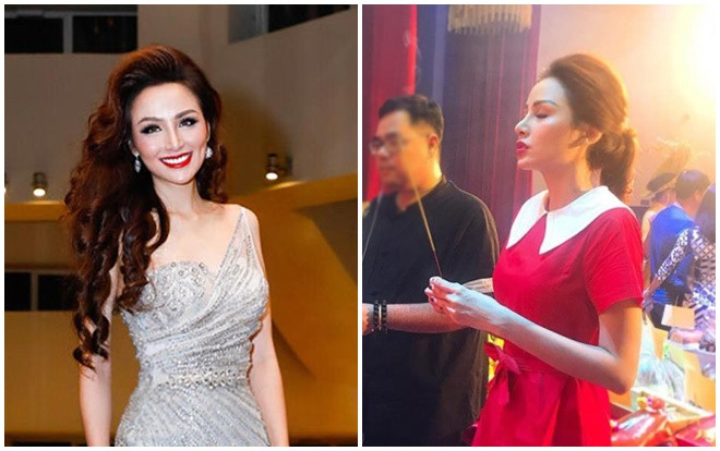 Hoa hậu Diễm Hương vẫn bình tĩnh trước nghi án dao kéo với gương mặt khác lạ Ảnh 2