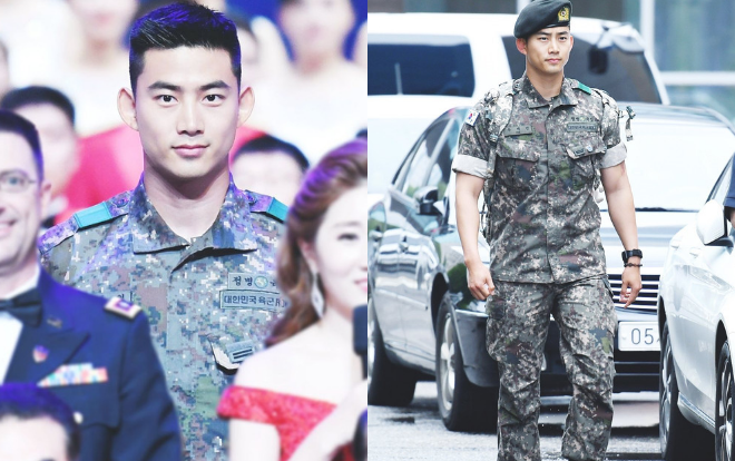 Vào quân đội chưa được bao lâu, thân hình khác lạ của Taecyeon (2PM) làm fan kinh ngạc Ảnh 2