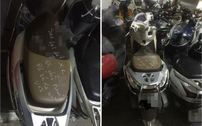 Xuống hầm lấy xe, cặp vợ chồng 'đứng hình' với lời nhắn gửi đầy bức xúc ai đó để lại trên yên xe Ảnh 2