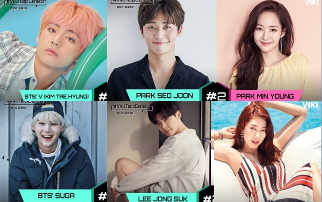 BXH sao được fan quốc tế yêu mến tháng 9: V (BTS) thế chỗ Suga, Park Min Young - Park Seo Joon bị Park Shin Hye - Lee Jong Suk vượt mặt Ảnh 2