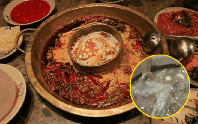 Đang ăn lẩu, cô gái kinh hoàng phát hiện bao cao su nằm chình ình trong nồi Ảnh 2