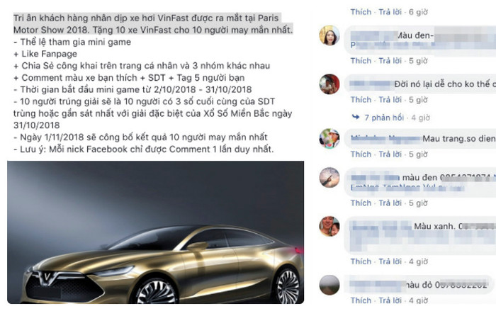 Năm 2018 rồi nhưng nhiều người vẫn còn mắc lừa 'chia sẻ bài đăng nhận ngay xe VinFast' Ảnh 2