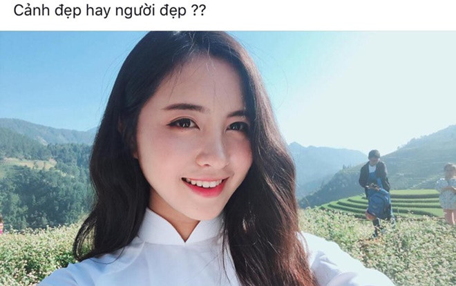 Cô gái mặc áo dài xinh ngất ngây đứng bên đồi hoa tam giác mạch - Bạn đã lùng ra danh tính? Ảnh 2