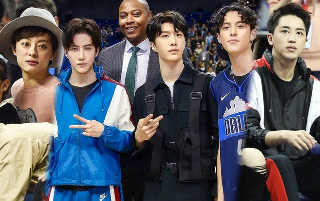 Cùng Phạm Thừa Thừa - Mike và Hứa Ngụy Châu, Tôn Lệ dẫn con đi xem bóng rổ NBA Ảnh 2