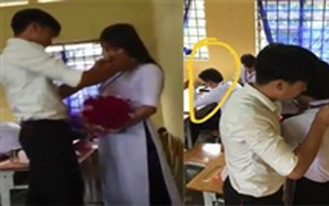 Tưởng đâu tỏ tình rình rang giữa lớp học sẽ trở thành tâm điểm chú ý, cặp đôi này vẫn phải chịu thua nhân vật bí ẩn ngay cạnh bên Ảnh 2