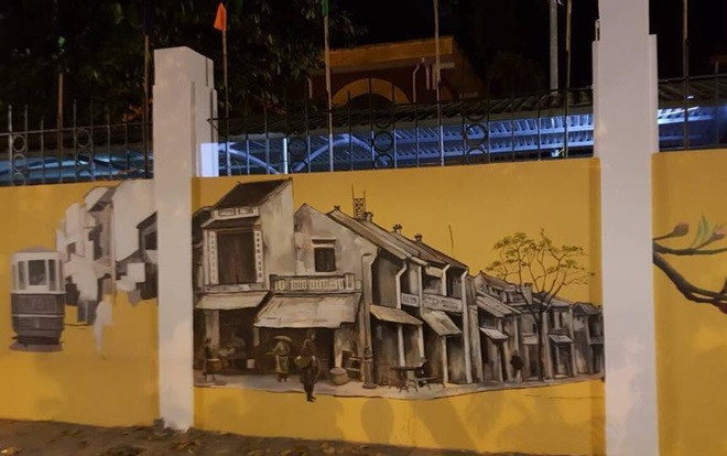 Chào mừng ngày 20/10, trường Phan Đình Phùng hóa thành phố bích họa toàn tranh 3D đẹp 'lác mắt' Ảnh 2