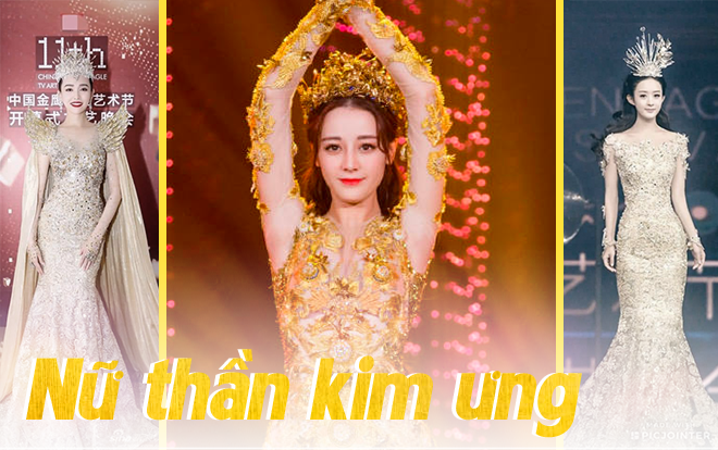 Dù lộng lẫy nhưng trang phục Nữ thần Kim Ưng Địch Lệ Nhiệt Ba vẫn chưa bằng Triệu Lệ Dĩnh và Đường Yên? Ảnh 2