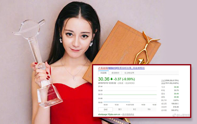 Cổ phiếu đài Hồ Nam rớt giá trầm trọng sau khi trao giải hai giải lớn cho Địch Lệ Nhiệt Ba tại Kim Ưng 2018 Ảnh 2