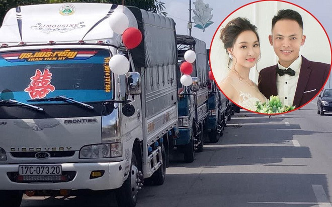 Đón dâu mùa thu năm 2018, phải rước nàng về dinh bằng dàn xe container mới chịu! Ảnh 2