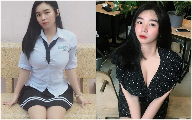 Xuất hiện nữ sinh sở hữu mặt xinh vóc dáng cực bốc lửa dự đoán cạnh tranh với hot girl ngực 1m Ảnh 2