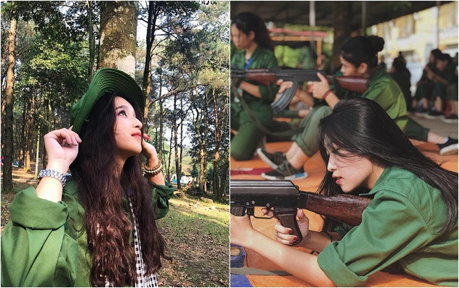 Nhân mùa học quân sự, dân tình 'khui ra' cả bầu trời gái xinh như tạc tượng Ảnh 2