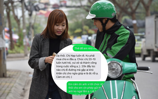 Ấm áp câu chuyện tài xế Grab tặng 20.000 đồng cho vị khách nữ xinh đẹp và lời nhắn nhủ bất ngờ nhân dịp 20/10 Ảnh 2