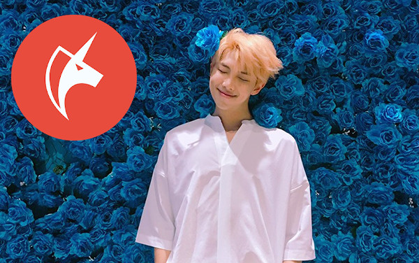 RM “láu cá” khi gợi ý cho người hâm mộ một ứng dụng Hàn Quốc có tên Unicorn có thể… chặn tất cả quảng cáo. Ảnh: Koreaboo