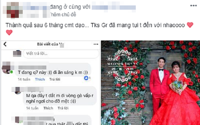 Cặp đôi nên duyên vợ chồng sau vài tháng bình luận 'dạo' trên mạng xã hội Ảnh 2