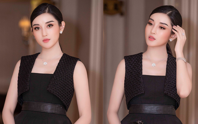 Huyền My tái xuất ‘đường đua hàng hiệu’ với nhan sắc cực phẩm và cây đồ đen 2 tỷ đồng Ảnh 2