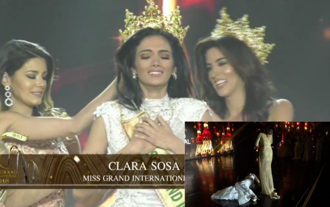 Lần đầu tiên trong lịch sử: Miss Grand International 2018 'lăn đùng' ngất xỉu ngay trên sân khấu vì quá bất ngờ Ảnh 2