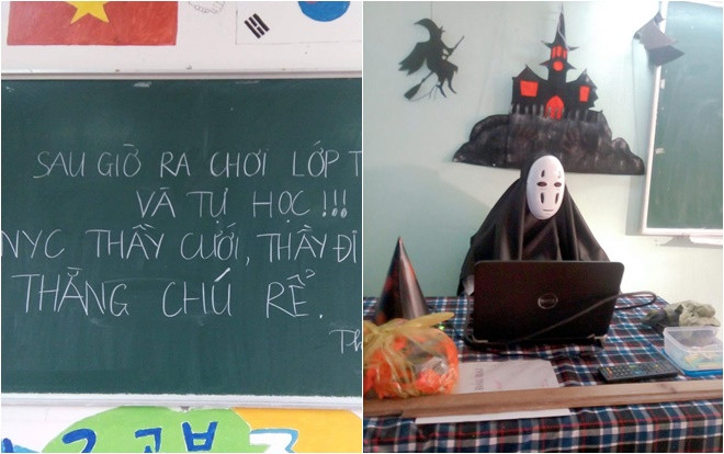 Khi thầy giáo 'đua trend': Người nghỉ dạy dự đám cưới người yêu cũ, kẻ hóa thành quỷ sứ mùa Halloween Ảnh 2