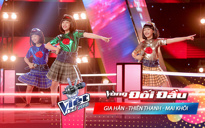 'Thay áo mới' cho hit Đóa hoa hồng, Mai Khôi - Gia Hân - Thiên Thanh 'oanh tạc' sân khấu tập 1 - vòng Đối đầu Ảnh 2