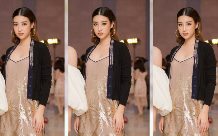 Không ai hiểu vì sao Đỗ Mỹ Linh lại mặc lạc điệu lỗi mốt như thế khi ngồi hàng ghế đầu show thời trang Ảnh 2