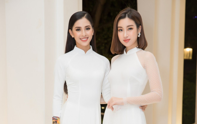 Lần đầu tiên Đỗ Mỹ Linh và Tiểu Vy đọ sắc với áo dài trắng, fan 'cân đo' mãi vẫn không biết ai đẹp hơn ai! Ảnh 2