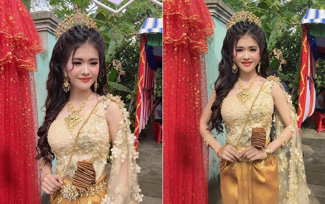 Ấn tượng cô dâu xinh đẹp xúng xính trong trang phục truyền thống của người Kherme Ảnh 2