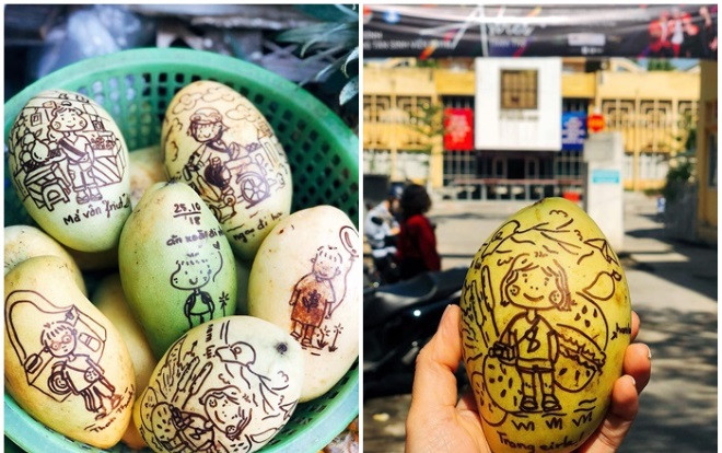 'Sức mạnh' của sinh viên Mỹ thuật Công nghiệp: Đến quả xoài đem bán cũng biến thành bức tranh độc đáo Ảnh 2