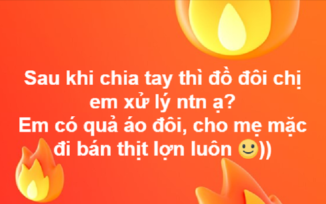 Đăng đàn thắc mắc đưa cho mẹ áo đôi với người yêu cũ để mặc đi bán thịt lợn được không, 500 chị em lại sốc với một câu chuyện khác Ảnh 2