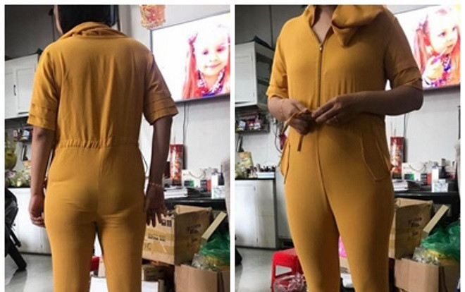 Lại chuyện dở khóc dở cười khi mua hàng online: Từ Jumpsuit vàng quý phái thành bộ đồ thợ lặn nhăn nhúm xấu xí Ảnh 2