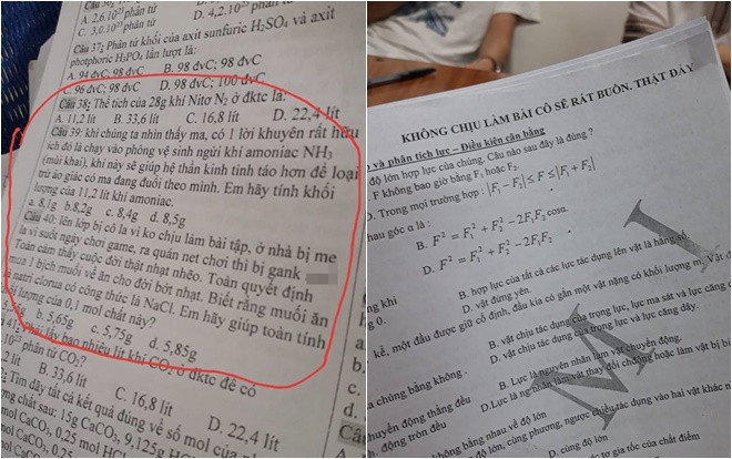Khoe bài kiểm tra kèm lời nhắn 'so cute' của giáo viên: 'Lồng chuyện ma vào đề, 'đội ơn' học sinh làm bài' Ảnh 2