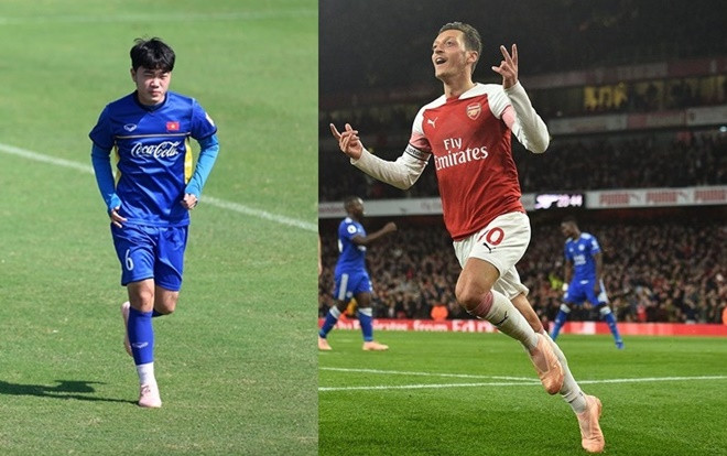 Xuân Trường, Bùi Tiến Dũng mang đôi giày may mắn của Mesut Ozil Ảnh 2