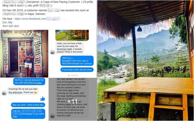 Khách Tây 'bùng' tiền phòng ở Sapa vì 'nhiều muỗi và chó sủa', chủ homestay bức xúc: Người đàng hoàng sẽ đối mặt giải quyết chứ không bỏ đi như vậy! Ảnh 2