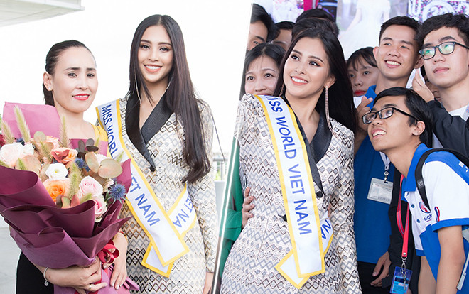 Cả mẹ lẫn cô giáo, bạn học tiễn Trần Tiểu Vy lên đường thi Miss World: 'Chúc Vy may mắn!' Ảnh 2
