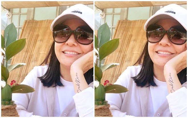 Cát Phượng xăm chữ lên tay, khẳng định tình cảm mặn nồng với Kiều Minh Tuấn sau scandal Ảnh 2